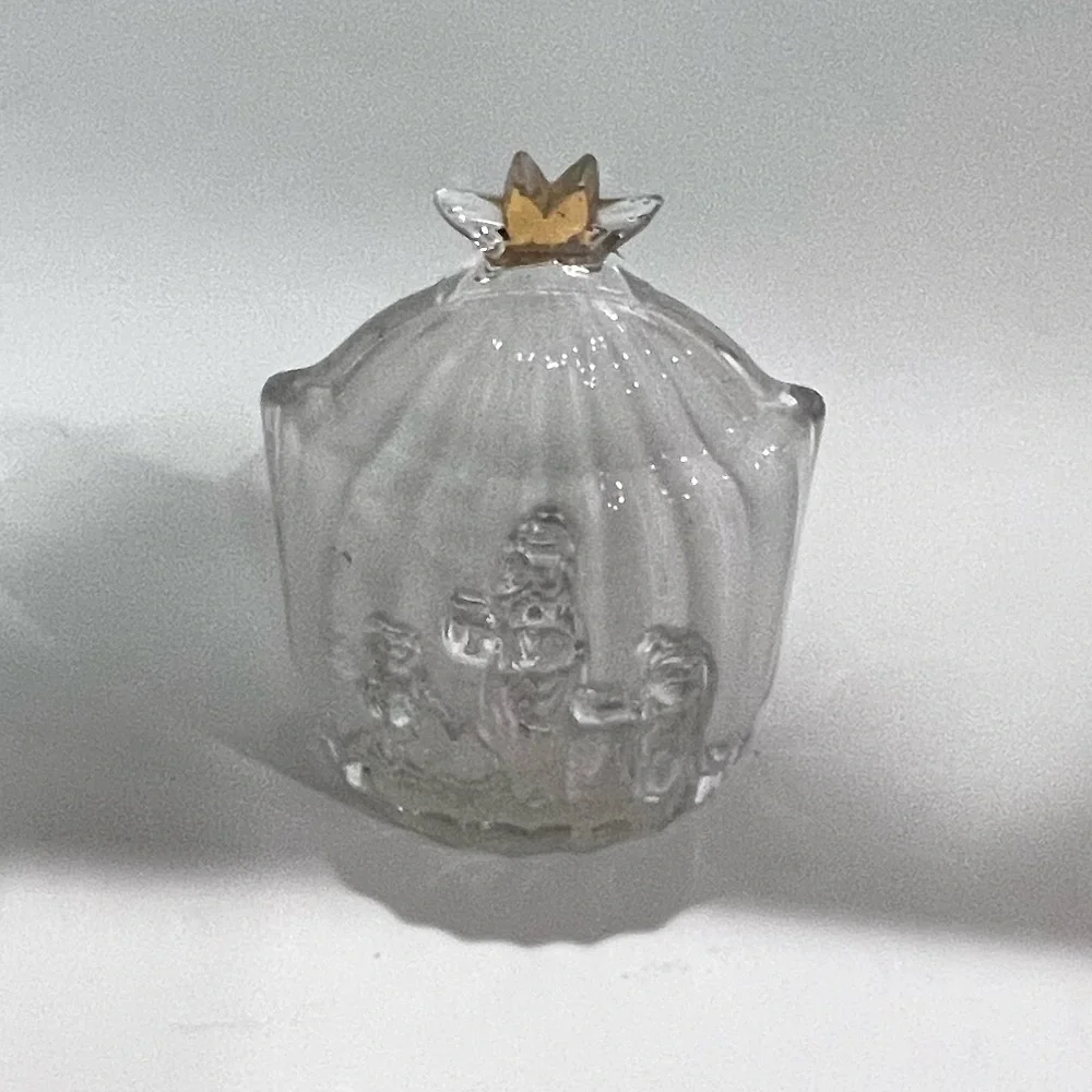 Glass Nativity Scene Candle Holder by Mishka